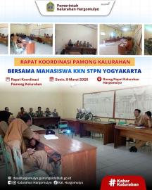 RAKOR PAMONG KALURAHAN BERSAMA MAHASISWA KKN STPN YOGYAKARTA